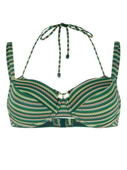 Holi Vintage Striped Bikini Top