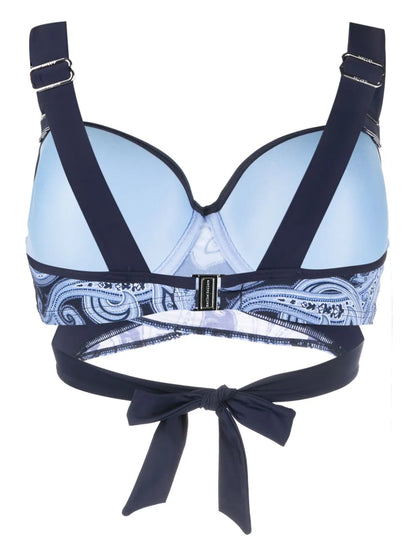Cache Coeur Paisley-Print Bikini Top