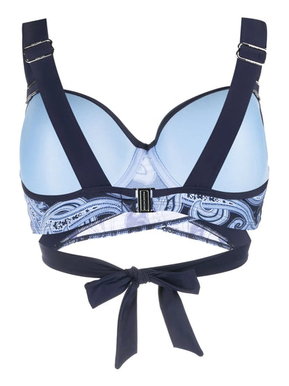 Cache Coeur Paisley-Print Push-Up Bikini Top