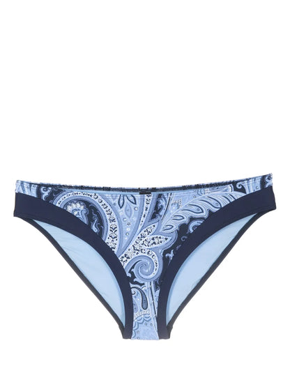 Cache Coeur Paisley-Print Bikini Bottoms