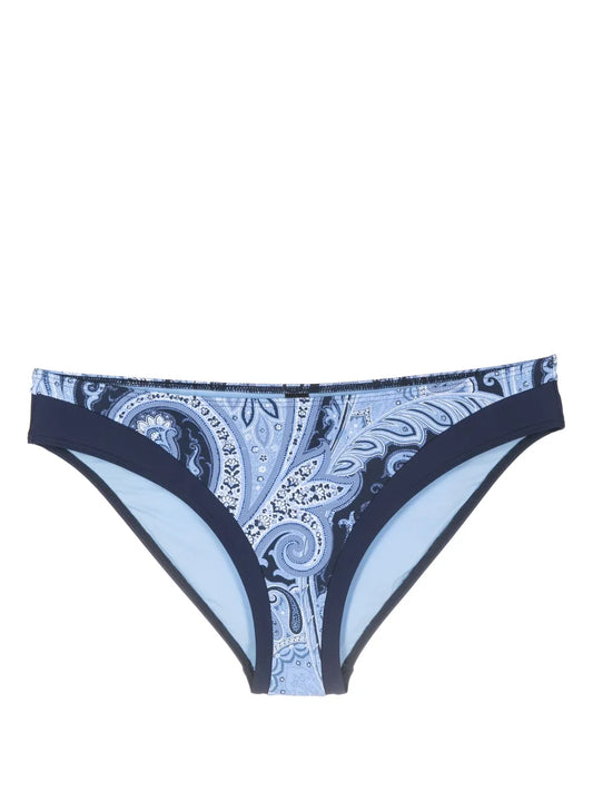 Cache Coeur Paisley-Print Bikini Bottoms