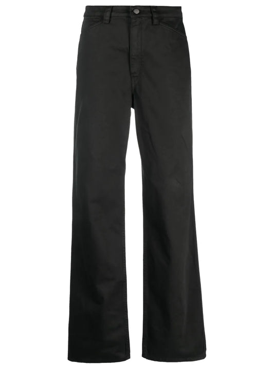 Wide-Leg Cotton Trousers