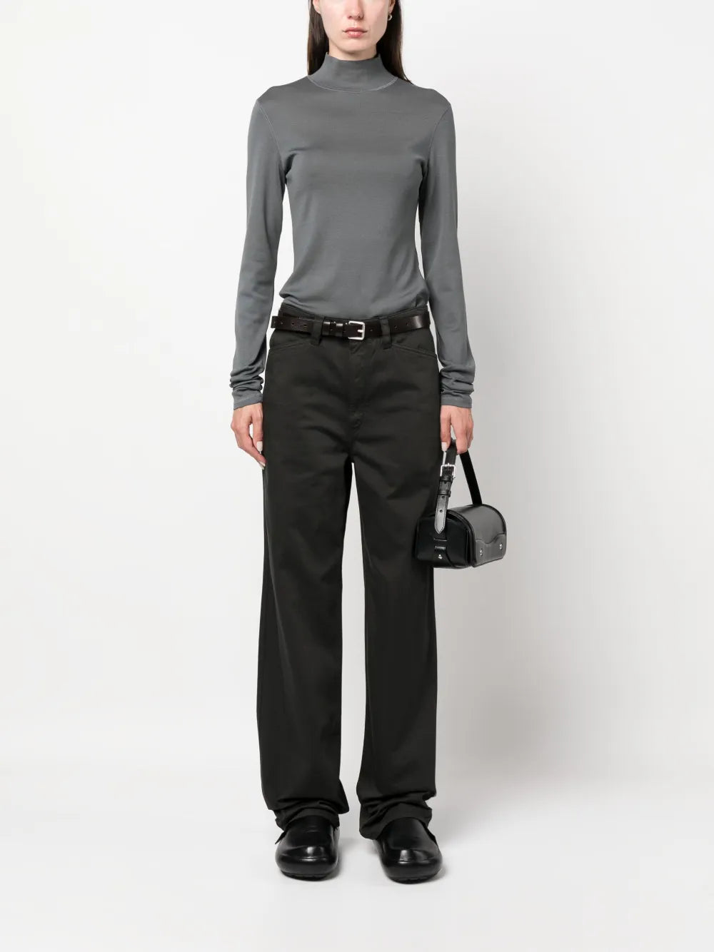 Wide-Leg Cotton Trousers