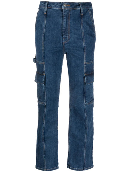 High-Rise Cropped-Leg Jeans