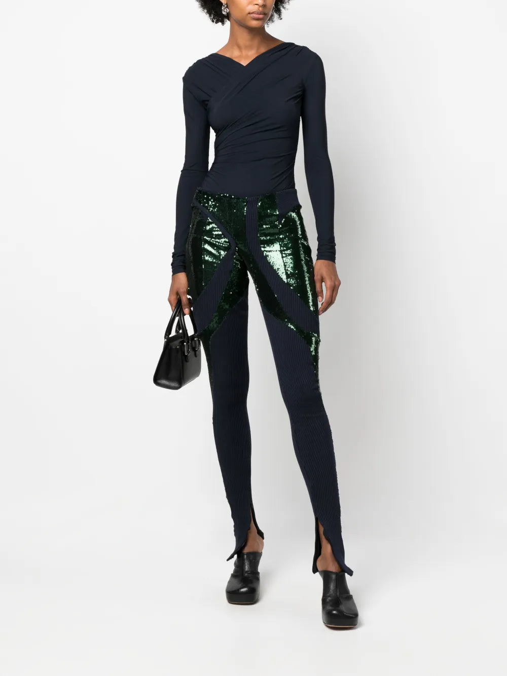 Panelled Sequin Leggings