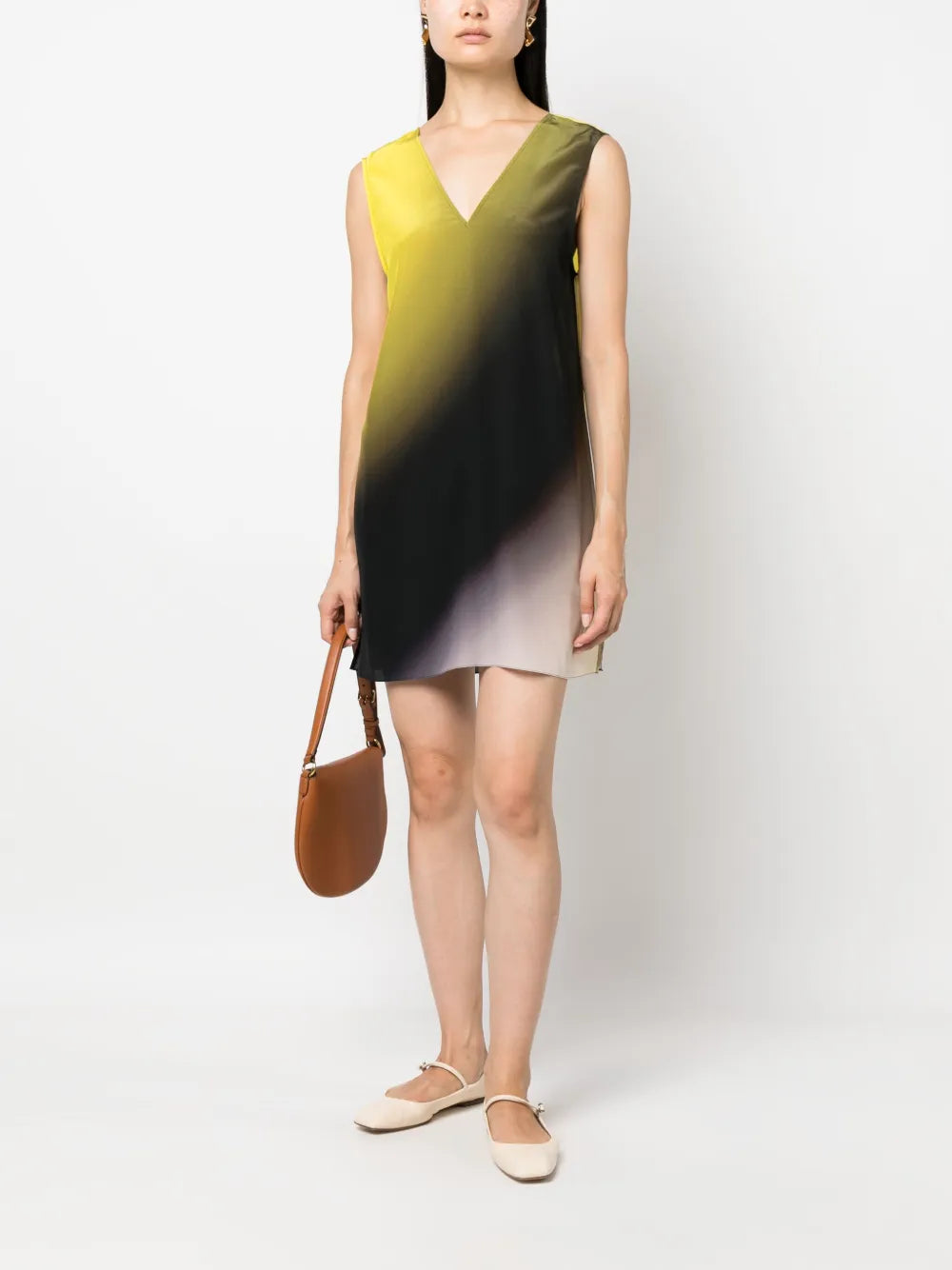 Gradient-Effect Silk Dress