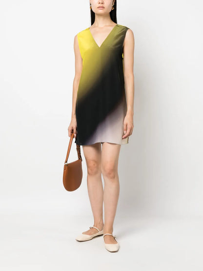 Gradient-Effect Silk Dress