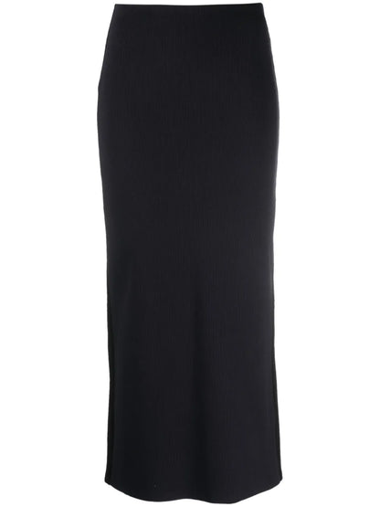 High-Waisted Rear-Slit Skirt