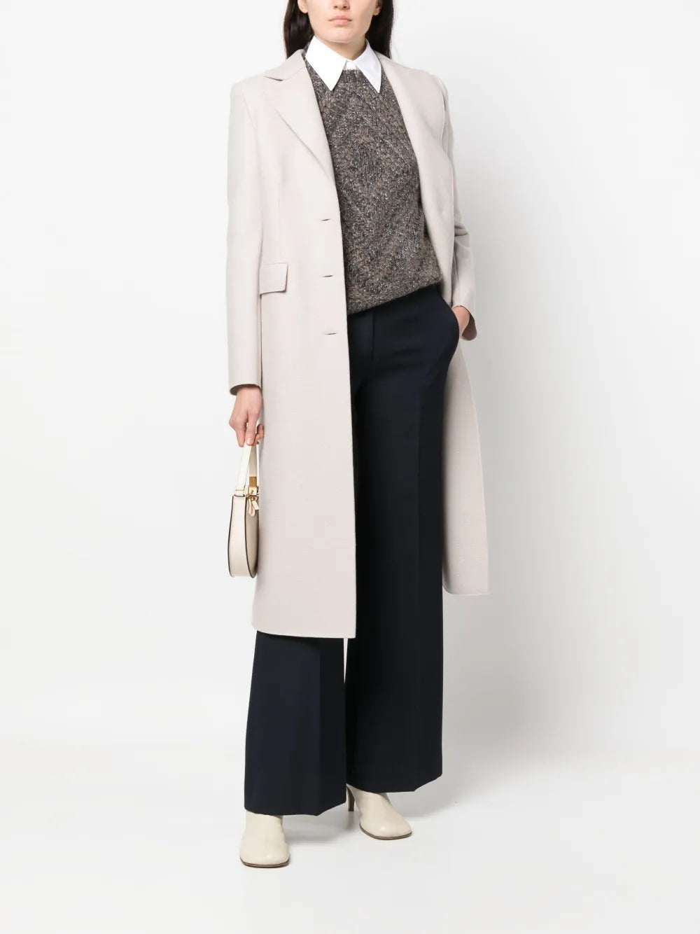 Single-Breasted Virgin Wool Coat