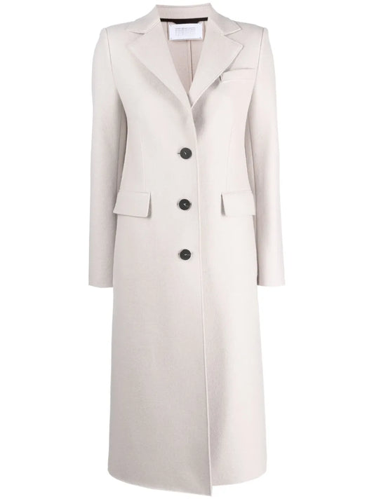 Single-Breasted Virgin Wool Coat