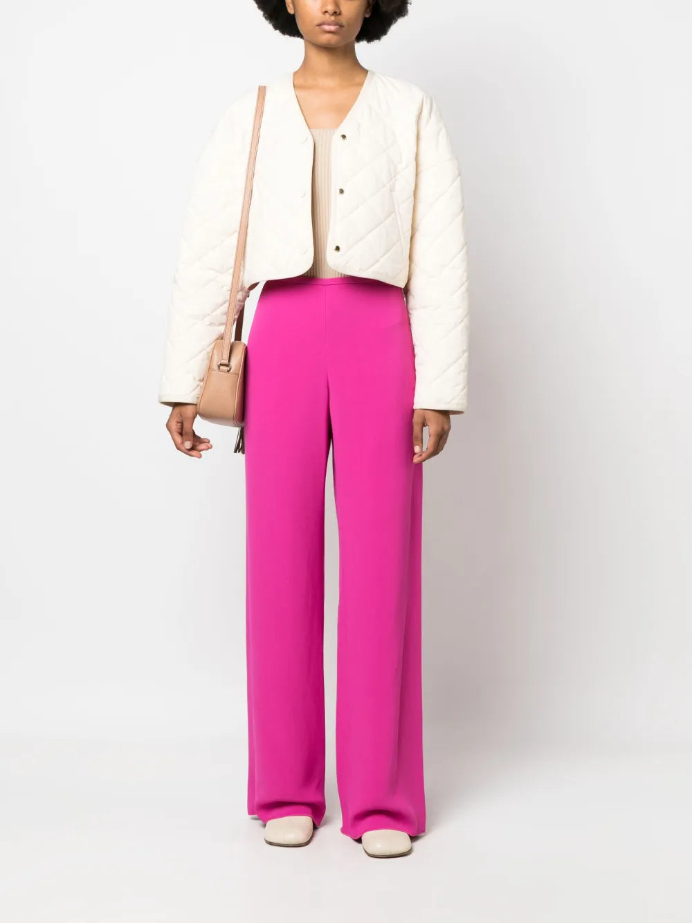 High-Waisted Wide-Leg Trousers