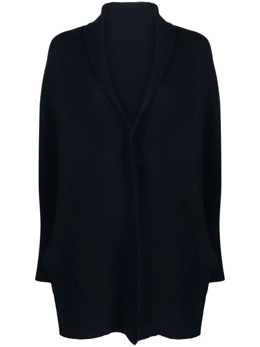 Shawl-Lapel Cashmere Cardigan