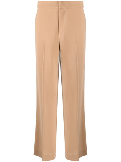 Mid-Rise Straight-Leg Trousers