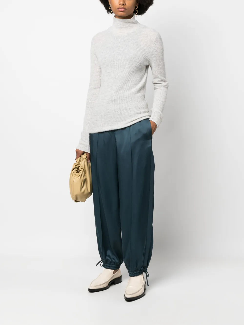 Drawstring-Waistbandf Tapered Trousers