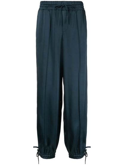 Drawstring-Waistbandf Tapered Trousers