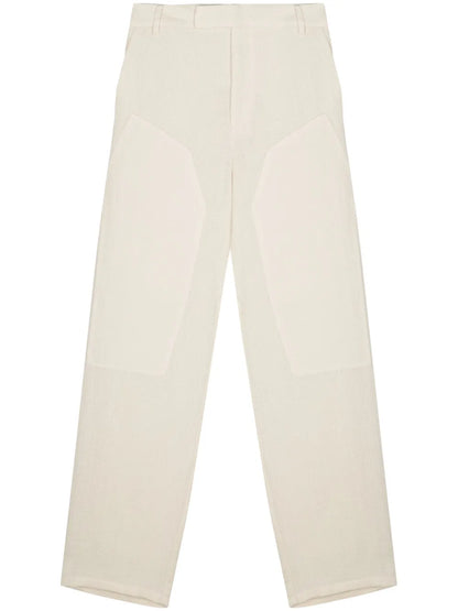 Basket Weave Loose-Fit Trousers