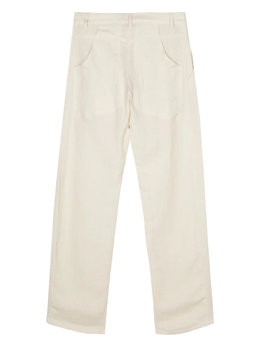 Basket Weave Loose-Fit Trousers