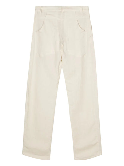 Basket Weave Loose-Fit Trousers