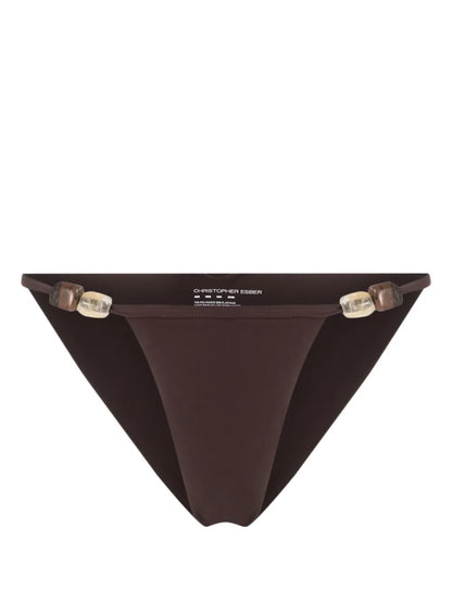 Crystal Fracture Bead-Detailing Bikini Bottoms