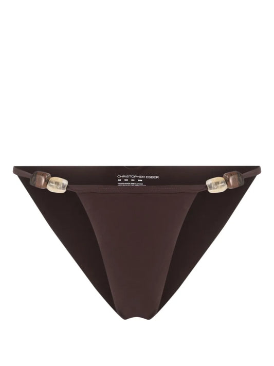 Crystal Fracture Bead-Detailing Bikini Bottoms