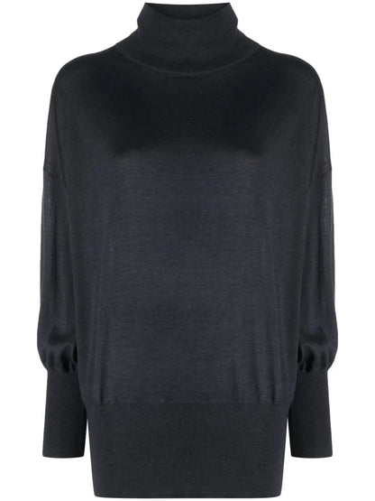 Roll-Neck Knitted Jumper