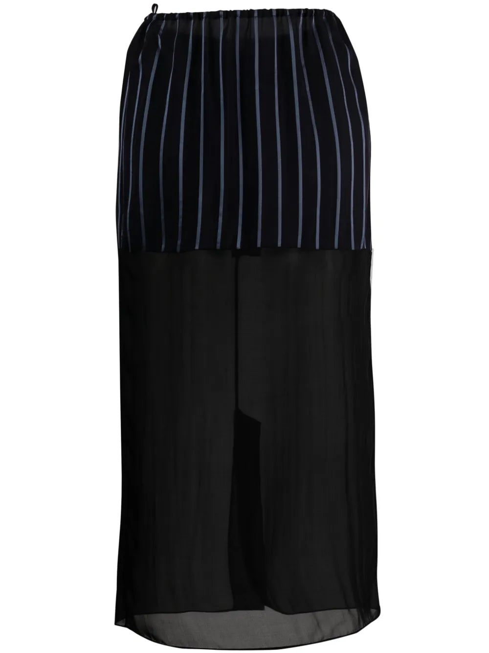 Striped Sheer Midi Skirt