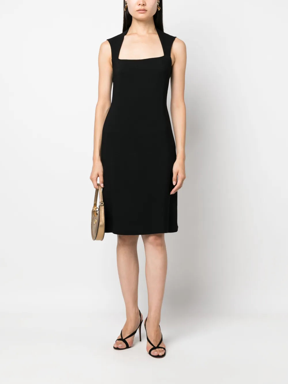 Square-Neck Sleeveless Dress
