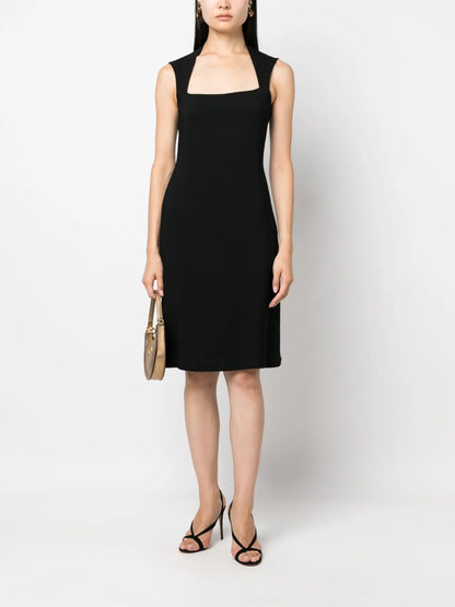 Square-Neck Sleeveless Dress