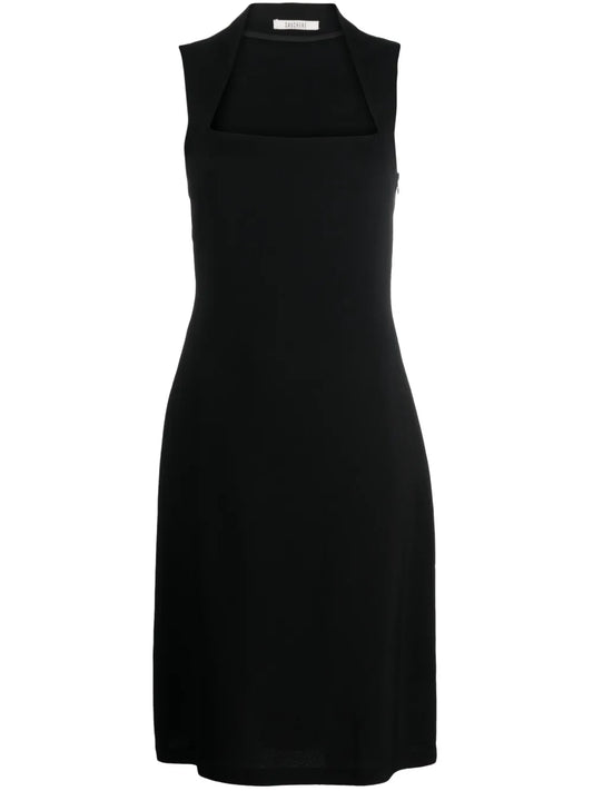 Square-Neck Sleeveless Dress