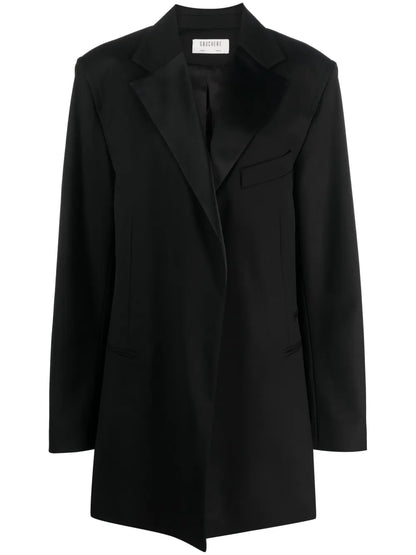 Notched-Lapels Single-Breasted Coat
