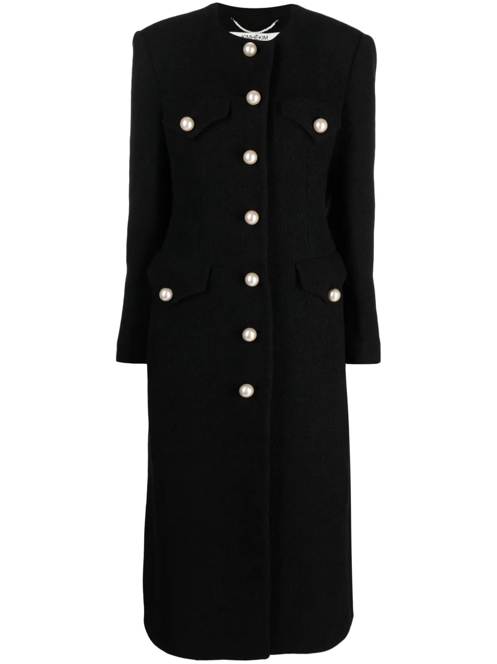 Single-Breasted Long-Sleeved Coat