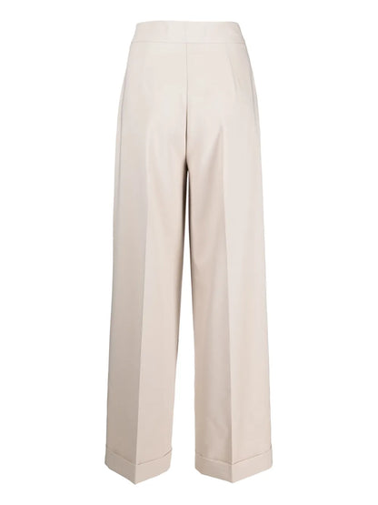 Pressed-Crease Flared Trousers