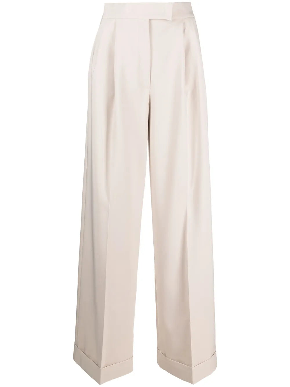 Pressed-Crease Flared Trousers