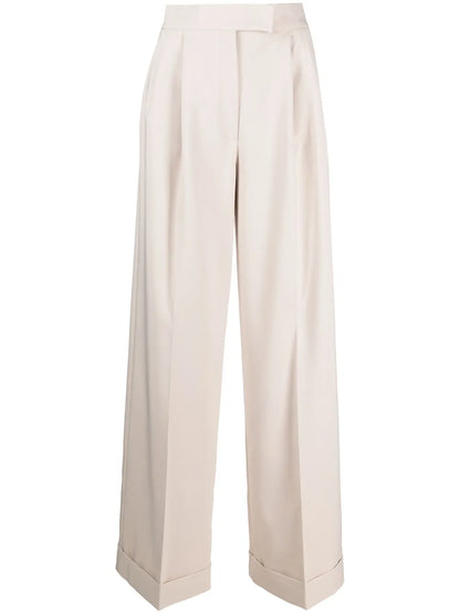 Pressed-Crease Flared Trousers