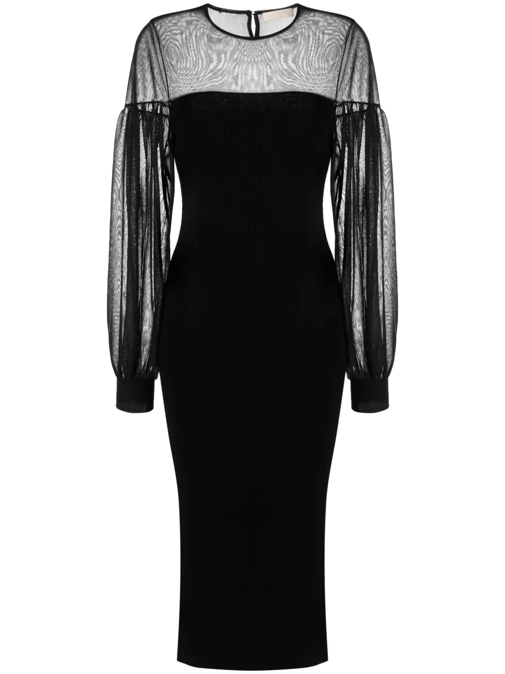 Milla Sheer-Panelling Ribbed Dress