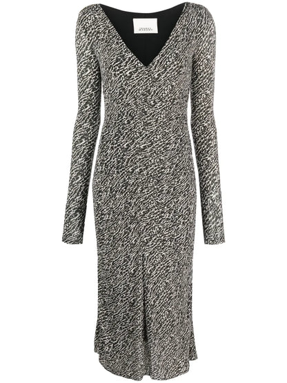 Laly Abstract-Pattern Midi Dress