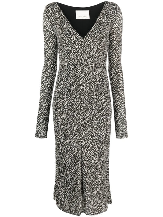 Laly Abstract-Pattern Midi Dress