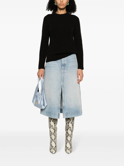 3D Crew-Neck Ribbed Jumper