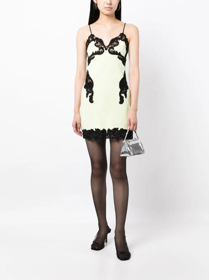 Lace-Trimmed Terry Minidress