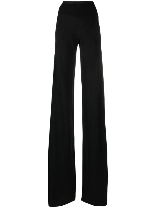 Long-Line Ribbed Trousers