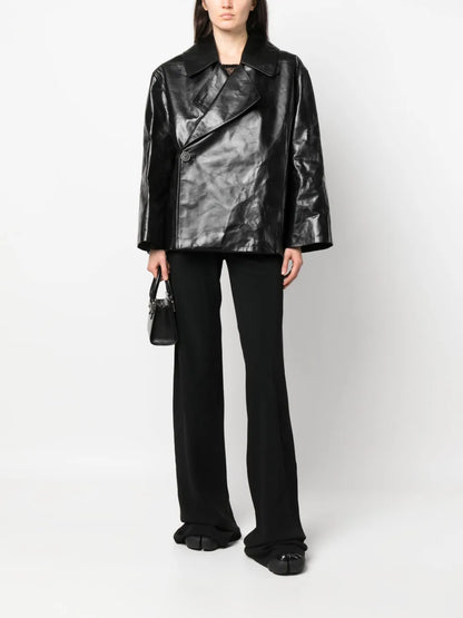 Long-Line Ribbed Trousers