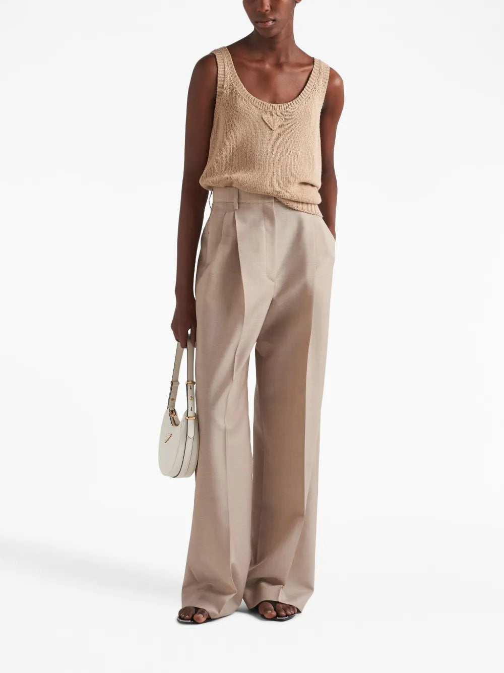 High-Rise Pleated Trousers