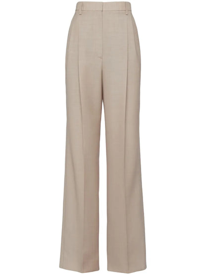 High-Rise Pleated Trousers