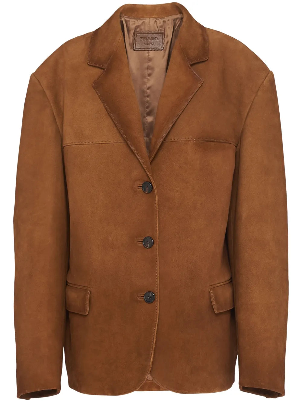 Single-Breasted Suede Blazer