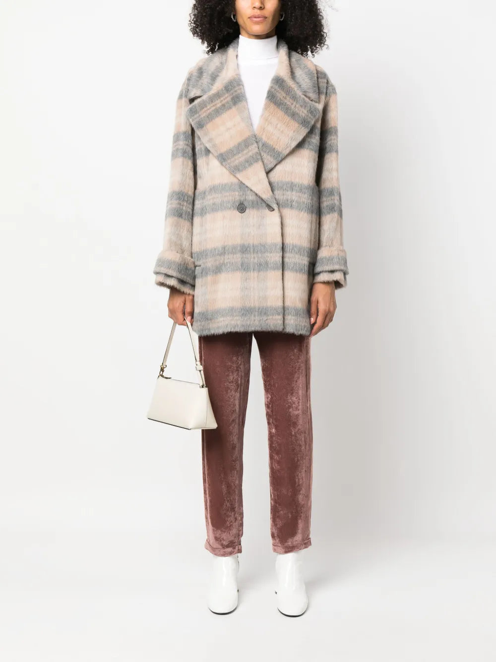 Double-Breasted Alpaca Wool Coat