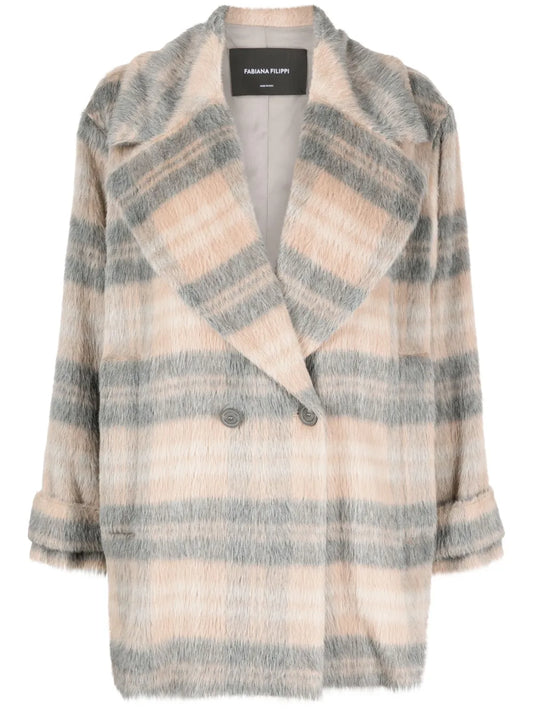 Double-Breasted Alpaca Wool Coat