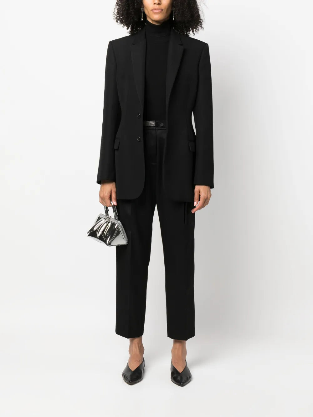 Crystal-Embellished High-Waist Trousers