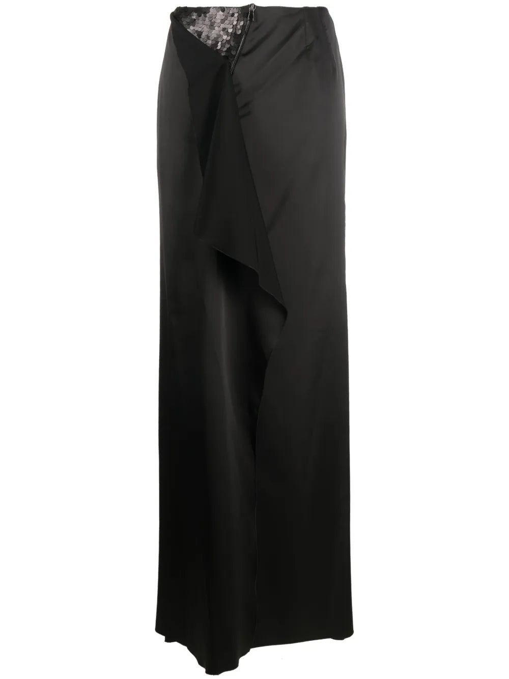 Sequin-Embellished Satin Maxi Skirt