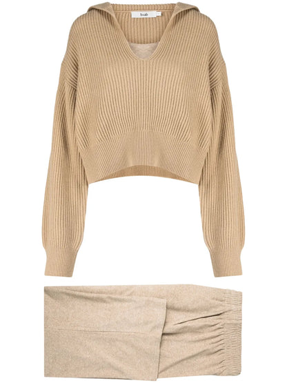 Ribbed-Knit Two-Piece Set