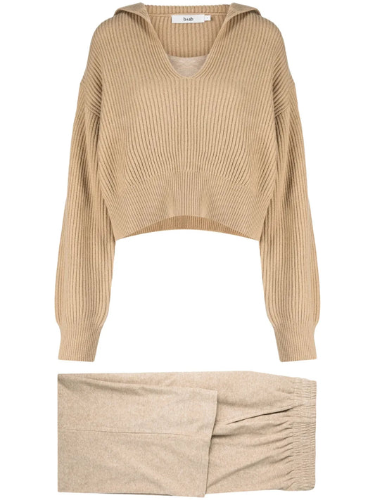 Ribbed-Knit Two-Piece Set